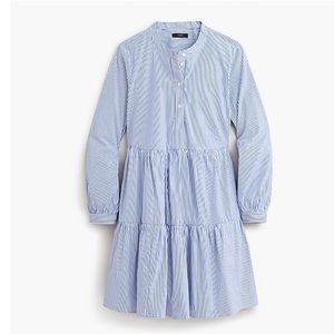 J Crew striped, long sleeve, lined dress.